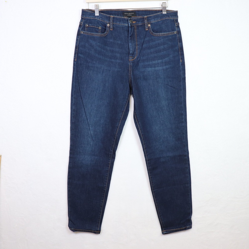 BANANA‎ REPUBLIC Dark Blue High Rise Skinny Jeans 32/14P